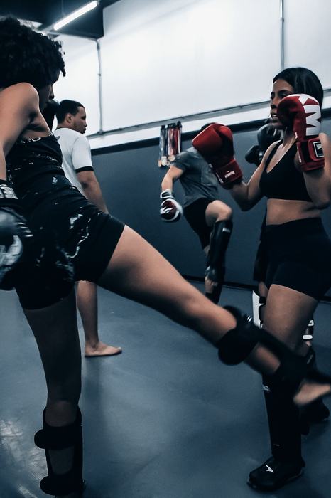 Ação de treino de artes marciais